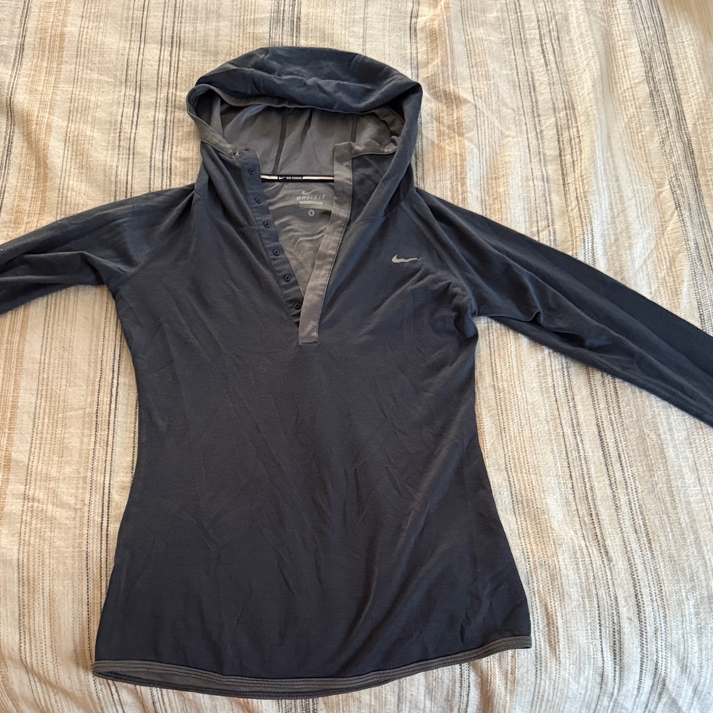 Nike Women's Dark Gray Hoodie Sweatshirt